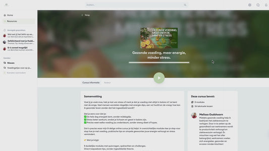 Online cursus "Gezonde voeding, meer energie, minder stress"